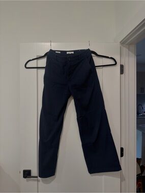 LOFT Navy Wide-Leg Trousers